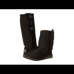 black UGG sweater boots